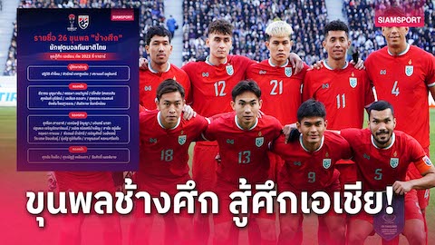 ĐT Thái Lan công bố danh sách tham dự Asian Cup 2023